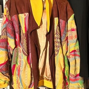 COOGI Multicolor Jacket with Brown and Yellow Accents